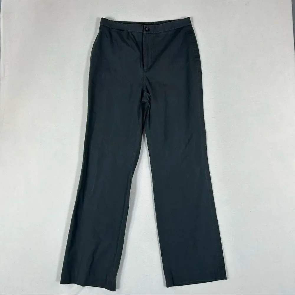 Banana Republic Vintage Gray Dress Pants Womens 10 Stretch Straight High Rise
